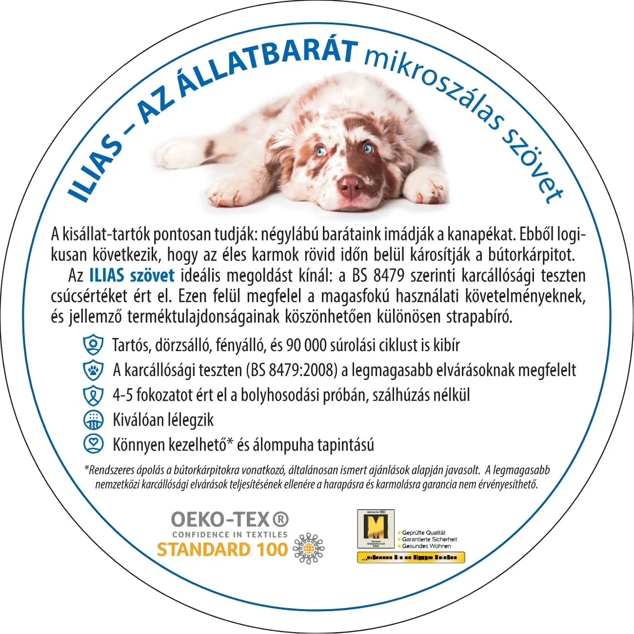 Állatbarát bútorszövet tájékoztató
