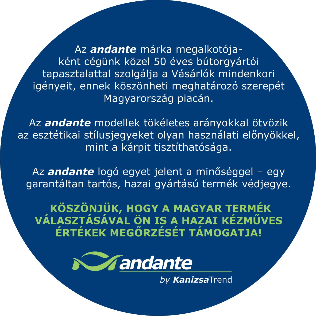 Andante – magyar gyártású bútorok tájékoztató